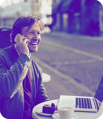 Image of man on phone